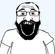 beard clothes glasses happy looking_at_you open_mouth soyjak subvariant:science_lover template transparent_background tshirt variant:markiplier_soyjak // 800x789 // 16.3KB