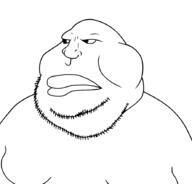 artist:hellcat artist:romanian_schizo bald closed_mouth double_chin fat looking_to_the_left mutt obese remastered stubble template transparent_background variant:meximutt // 888x849 // 43.8KB