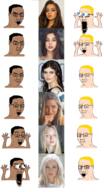 blue_eyes brown_skin comic crying excited glasses hand hands_up merge soyjak subvariant:waow variant:chudjak variant:soyak white_skin yellow_hair // 680x1261 // 888.3KB