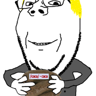 arm caca glasses hair hand holding_object holding_poop nate nazism nipple poop smile soyjak soyjak_party stubble subvariant:wholesome_soyjak swastika variant:gapejak yellow_hair // 676x1021 // 169.7KB