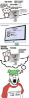 4chan angry anime apple_(company) arm clothes computer glasses hair imac janny oldfag open_mouth pedophile pedophilia racism reddit report sneed snoo soyjak stubble text thought_bubble tshirt tv_(4chan) upset variant:tewi yotsoyba // 600x2000 // 470.4KB