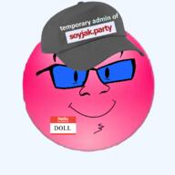 badge blue blue_eyes button closed_mouth doll_(user) dot glasses global_consciousness_project global_mind hello_my_name_is_(sticker) network pink pink_dot smile soyjak text transparent_background variant:feraljak // 3464x3464 // 2.4MB