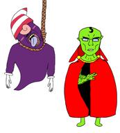 2soyjaks barefoot cloak dead fawful ghost glasses glove green_skin hair_tuft hang hanged hanging mario noose paper_mario peace_sign purple_skin rope subvariant:unbotheredchud tranny troon variant:bernd variant:chudjak vivian vivian_(paper_mario) witch_hat // 584x650 // 77.6KB