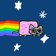 animal cat cute felin glasses great_meme_reset kitty meta:not_oc nyan_cat open_mouth rainbow space stubble variant:nyancatjak // 1280x1280 // 80.7KB
