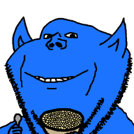 bald blue_skin bowl eating holding_object oat pointy_ears soyjak spoon stubble variant:impish_soyak_ears // 598x800 // 430.3KB