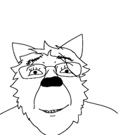 animal animal_ears animated closed_mouth ear ext=gif faggot fur furfag furry glasses original_content smile snout soyjak subvariant:trannyfur template variant:bernd wolf // 400x381 // 410.5KB