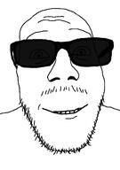 closed_mouth glasses mustache smile soyjak stubble sunglasses variant:punkjak // 918x1306 // 39.5KB