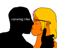 closed_mouth cocoschoppenboer_(user) female femjak flower glasses hetero kiss lips namefag_i_like_(user) orange_skin plant side_profile subvariant:gapejak_female transparent_background variant:chudjak variant:gapejak yellow_hair // 878x742 // 29.7KB