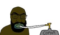 anesthesia arab bald beard cheeks closed_eyes closed_mouth cope coping copium eyebrows eyes eyes_closed gas_cylinder glasses head islam mask mouth_closed muslims oxygen_mask shitskin soyjak subvariant:tetojak torso tube variant:feraljak // 1000x599 // 14.5KB