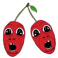 2soyjaks baby cherry food fruit missing_teeth open_mouth red_skin series:fruiterz! soyjak stubble subvariant:gerald variant:cobson // 1442x1435 // 308.9KB
