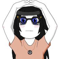 avengers blush brown_shirt clothes cute cute_girl eyelashes girl glasses hair hat meta:ai_generated necklace nentendo_switch soy soylent soylent_(cacao) variant:soytan video_game videogame videogames white_skin woman // 1024x1024 // 756.1KB