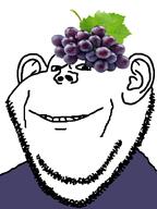 food froot fruit grape grapes happy purple smile transparent_background variant:impish_soyak_ears white // 598x800 // 164.6KB