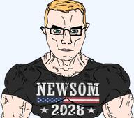 blond buff clothes gavin_newsom gavin_newsom_2028 glasses hair politics subvariant:muscular_chud trend:aryan variant:chudjak // 957x840 // 234.1KB