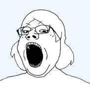 double_chin fat female glasses hair open_mouth subvariant:gapejak_female template variant:gapejak // 940x992 // 19.2KB