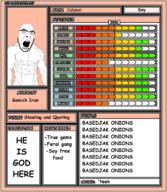 Hero_sheet Score_sheet character co_(4chan) soyjak stat_sheet stats variant:cobson // 999x1150 // 167.0KB