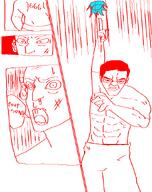 3soyjaks buff comic fight one_tooth raised_hand scar scared variant:chudjak variant:vlodson yelling // 698x882 // 56.0KB
