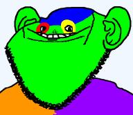 colorful ear smile soyjak stubble subvariant:quimpish_quoyak_stears variant:impish_soyak_ears // 598x517 // 21.9KB