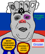 bruise flag:russia fuggen_hohols grey_skin grozan_(zigger) looking_at_you pidoraha pidorashka russia subvariant:hunky_twink_sex_machine variant:alicia vatnigger vatnik zigger // 592x720 // 93.3KB