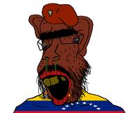 artist:bulgarian beard black_skin clothes countrywar ear glasses hat lips mustache open_mouth shitskin soyjak stubble t50_eyes thick_eyebrows trend:slopjak unibrow variant:parrotjak venezuela venezuelan_(user) yellow_teeth // 682x576 // 26.9KB