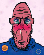 amerimutt anime award beard blush europe european_union flag:european_union half_open_mouth heart lips most_obsessed_faggot_award pink_skin shitskin smile subvariant:euromutt variant:markiplier_soyjak // 547x675 // 298.5KB