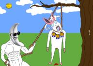 3soyjaks abs ack award blood buff cloud crying dead death full_body glasses hanging lynching moonman muscles naked neovagina open_mouth pink_skin pokemon rope sky smile strong stubble subvariant:wholesome_soyjak suicide sun sunglasses sylveon tail tongue tranny trans_colors tree vagina variant:bernd variant:gapejak yellow_teeth // 800x571 // 218.4KB