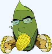 brown_eyes cob_cannon corn cornson food glasses plants_vs_zombies pun soyjak stubble variant:cobson vegetable video_game // 909x948 // 59.8KB