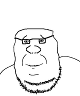 glasses smile soyjak stubble subvariant:happy_nightmare variant:nightmarejak wholesome // 376x451 // 13.5KB