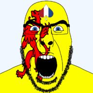 angry animal bbc beard facial_mark flag flag:netherlands flag:south_holland forehead_mark glasses lion looking_at_you netherlands open_mouth queen_of_spades south_holland soyjak spade stubble subvariant:cobson_front2 thick_eyebrows transparent transparent_background variant:cobson white_eyes // 800x800 // 79.2KB