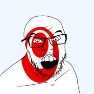 angry flag flag:okinawa glasses hair japan looking_at_you mustache okinawa open_mouth soyjak stubble teeth todofuken transparent_background variant:feraljak // 1500x1500 // 78.1KB