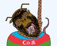 antenna azerbaboon azerbaijan azerbaijani azeri azerinigger azeriroach azeritroon bindi bloodshot_eyes brown_skin brown_teeth cockroach dark_skin flag:azerbaijan glasses hanging hindu hinduism islam judaism looking_at_you nigger noose pajeet pig poop rat roach roachnigger rope shitskin soyjak star_and_crescent star_of_david stubble suicide tail transparent_background unibrow variant:bernd // 890x719 // 30.9KB