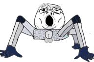 animated doom ext=gif full_body glasses open_mouth penis robot stubble variant:tony_soprano_soyjak // 1200x800 // 546.7KB