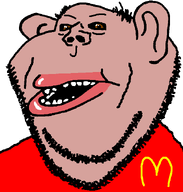 amerimutt balding brown_eyes clothes ear mcdonalds mutt mutt_lips red_lips red_shirt subvariant:impish_amerimutt tan_skin variant:impish_soyak_ears // 598x628 // 17.9KB