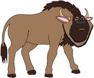 animal ear full_body fur hooves horn series:animaljaks smile soyjak stubble tail variant:impish_soyak_ears wildebeest // 1920x1612 // 128.4KB