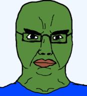 360 angry animated closed_mouth frog glasses green_skin pepe series:spinnerz! soyjak spin spinning subvariant:chudjak_front variant:chudjak // 466x554 // 63.1KB