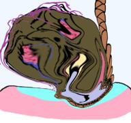 bloodshot_eyes brown_troonjak crying open_mouth rope soyjak suicide tongue transparent_background trend:slopjak variant:bernd // 768x719 // 311.2KB