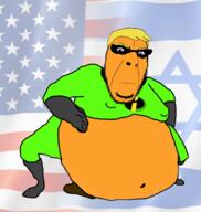 american_flag bbc beard belly blond dildo donald_trump fat gassy incrediblegassy israeli_flag obese orange_skin pixar republican superhero the_incredibles variant:cobson // 708x747 // 407.4KB