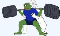 amphibian blue_shirt dumbbell frog gym hugging nas:pepe neutral pepe_the_frog sad variant:soyak // 2000x1234 // 1.1MB