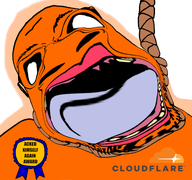 ack ack! award big_eyes big_lips big_nose black_sclera brapped_service cloudfart cloudflare cuckflare distorted glasses glowing hanging meta:alternate_version missing_teeth orange_skin service transparent_background trend:slopjak variant:bernd warped white_eyes white_pupils // 768x719 // 215.5KB
