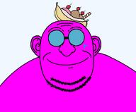 bald banana_split_ice_cream beard ear glasses open_mouth quote_(user) smile stubble variant:soybotnik // 1216x1007 // 35.8KB