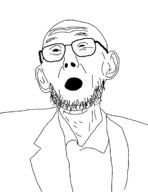 clothes ear glasses open_mouth soyjak stubble variant:unknown // 960x1245 // 4.6MB