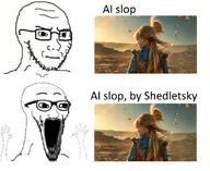 ai_art concerned distorted glasses hand hands_up open_mouth place_japan roblox shedletsky stubble subvariant:soyak_(irritated) subvariant:wewjak variant:soyak // 1104x900 // 105.3KB