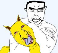 ack bloodshot_eyes choking chud hypno jewish_nose looking_at_you pokemon strangling tear variant:bernd variant:chudjak white_skin yellow_skin // 1996x1844 // 806.5KB