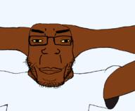 bald brown_skin closed_mouth fnf_pedo fnfpedo glasses hands_behind_head nigger op_you_made_the_shirt_transparent_you_retard smile stubble subvariant:chudplier template thick_eyebrows variant:chudjak variant:markiplier_soyjak yellow_sclera // 802x660 // 92.9KB