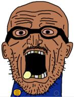 anti_euro award clothes euromutt european_union flag:european_union glasses looking_up most_obsessed_faggot_award mustache mutt old open_mouth shitskin soyjak stubble tagme_character_name variant:a24_slowburn_soyjak // 1920x2519 // 932.0KB