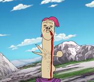 anime blood brown_eyes closed_mouth jojos_bizarre_adventure pink_hair scissors soyjak sweating throat variant:a24_slowburn_soyjak vinegar_doppio // 2198x1907 // 1.8MB