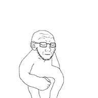 animated closed_eyes dance deformed frown gem glasses glitch its_over selfish_little_fuck soyjak stubble text variant:soyak // 600x900 // 1.1MB