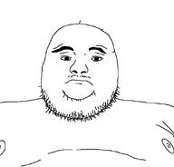 airsoft airsoft_fatty bald beard eyebrows fat fatty frown grump grumpy rolls serious stubble template variant:fatty white_background white_skin // 888x849 // 9.6KB
