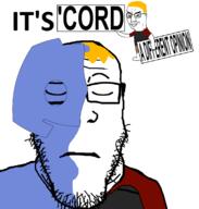 blue_skin closed_mouth discord full_body glasses hair nate soyjak stubble subvariant:neutralplier transformation variant:chudjak variant:markiplier_soyjak yellow_hair // 3810x4000 // 244.5KB