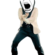 animated bbc dance full_body gangnam_style glasses irl open_mouth push_pin queen_of_spades soyjak sticky stubble tattoo variant:cobson // 300x460 // 261.8KB