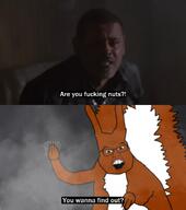 breaking_bad ear glasses irl irl_background meta:tagme open_mouth smoke soyjak subvariant:feralsquirrel tail trend:squirreljakking tuco_salamanca variant:feraljak // 1020x1151 // 517.3KB